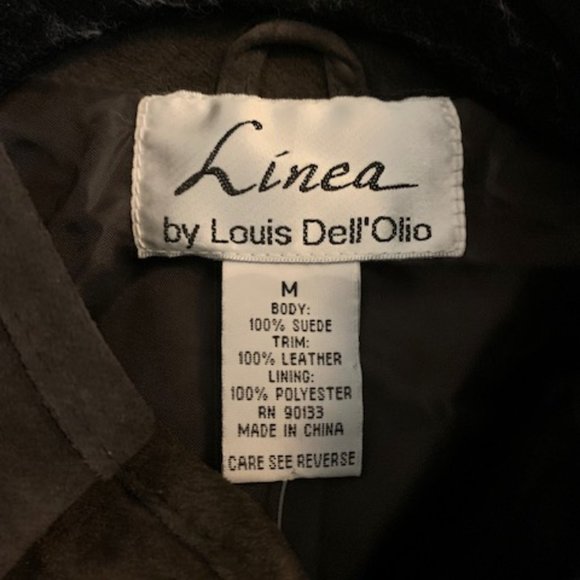 Linea by Louis Dell'Olio Size M Brown Lather and Suede jacket Zip Long Sleeve - Picture 5 of 8